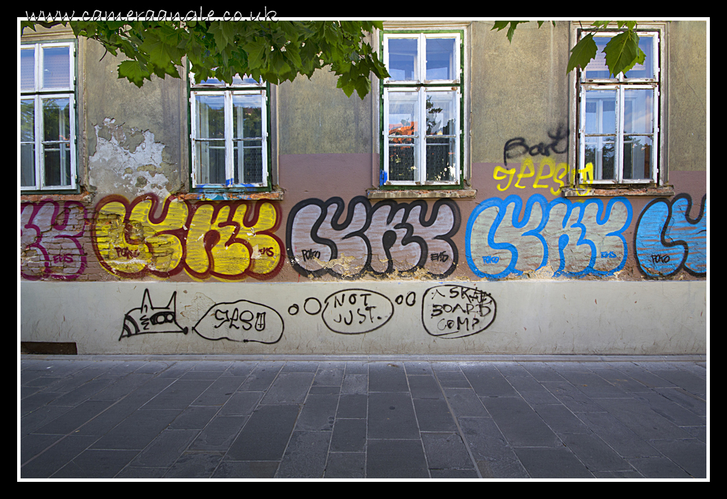 Graffiti
Someone really likes their name. Ljubljana, Slovenia
Keywords: Ljubljana Slovenia graffiti