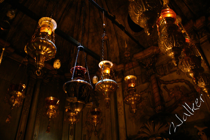 Lamps
These lamps hang in the Chapel of the Angel. This is the entrance to the last burial place of Jesus. The chapel is in the Church of the Sepulchre, Jerusalem, Israel
Keywords: Chapel Angel Jesus Church Sepulchre Jerusalem Israel