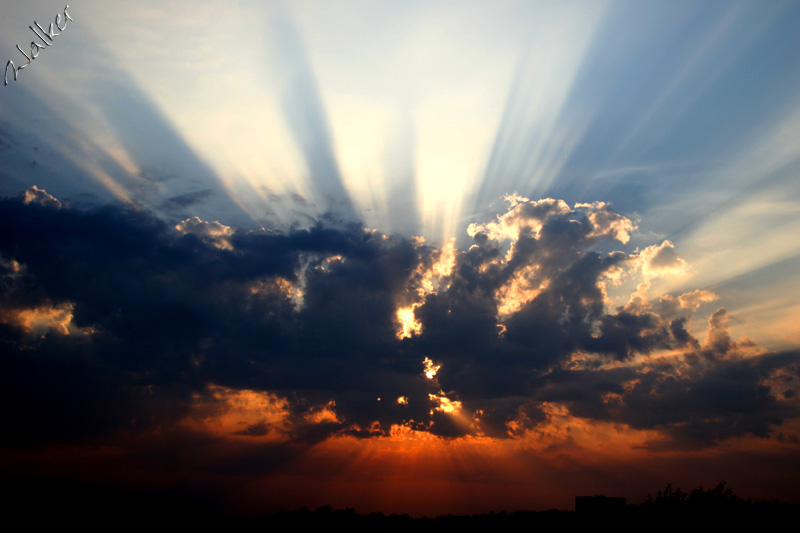Sunrays
Rays of sunshine stream from the clouds as the sun sets
Keywords: Sunray Sunset Cloud