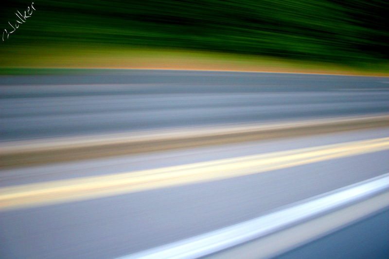 Speed
A shot of the roadside as we zoom past
Keywords: Road