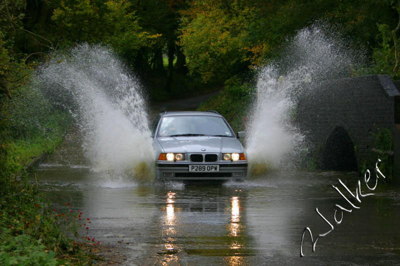 WaterSpray
My BMW getting very wet going through a ford
