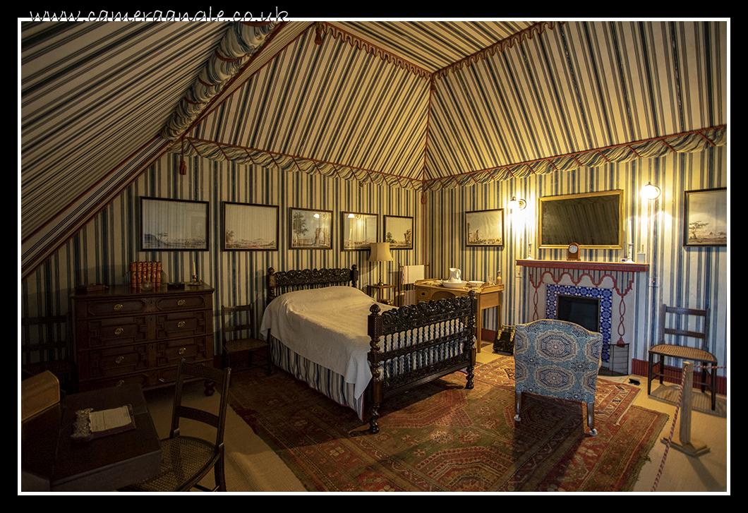 Tent Room
This is a fantastic room, all the canvas lines are painted on, and the red cord ropes are mouldings.
Keywords: Tent Room Kingston Lacy House