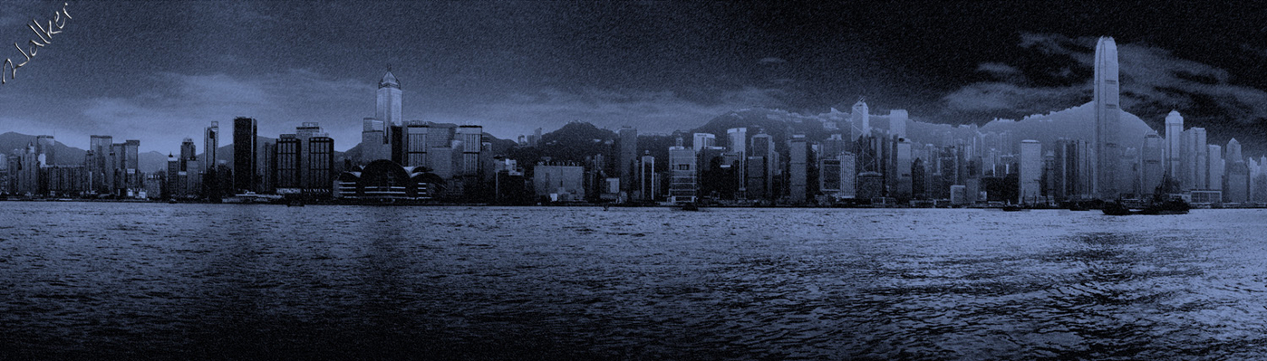 Hong Kong Island
This is a day shot of Hong Kong Island with a photoshop filter (Charcoal and Chalk) Then a blue filter has been applied. I really like this because it has a comic book feel, if you have seen Sin City you will know how this photo feels.

Keywords: Hong Kong