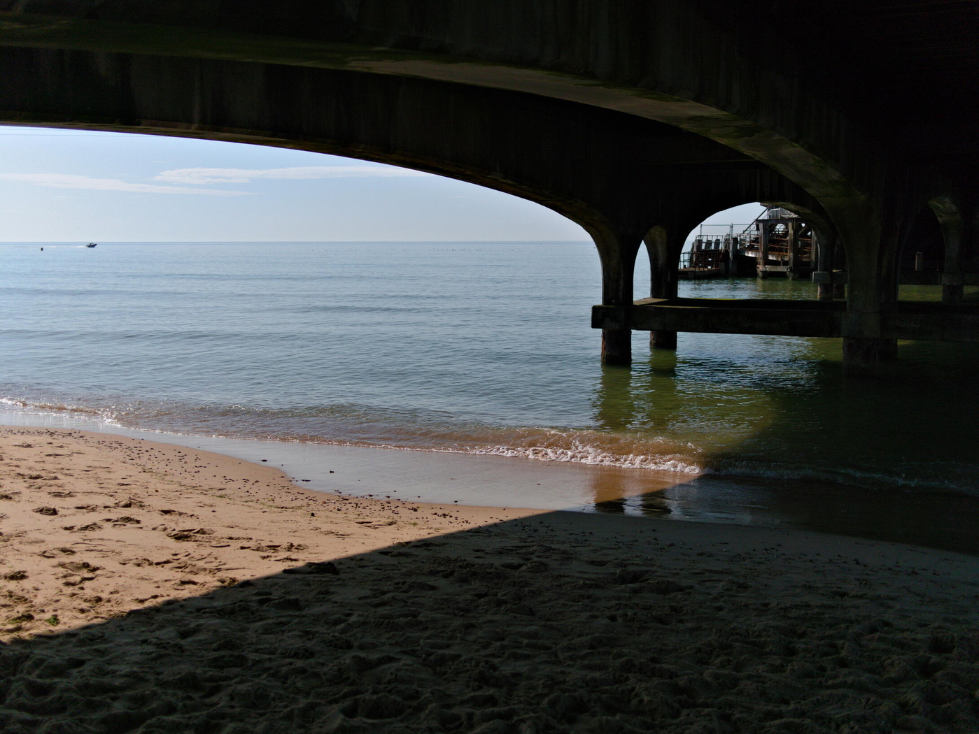 Pier framed beach, Bournemouth
